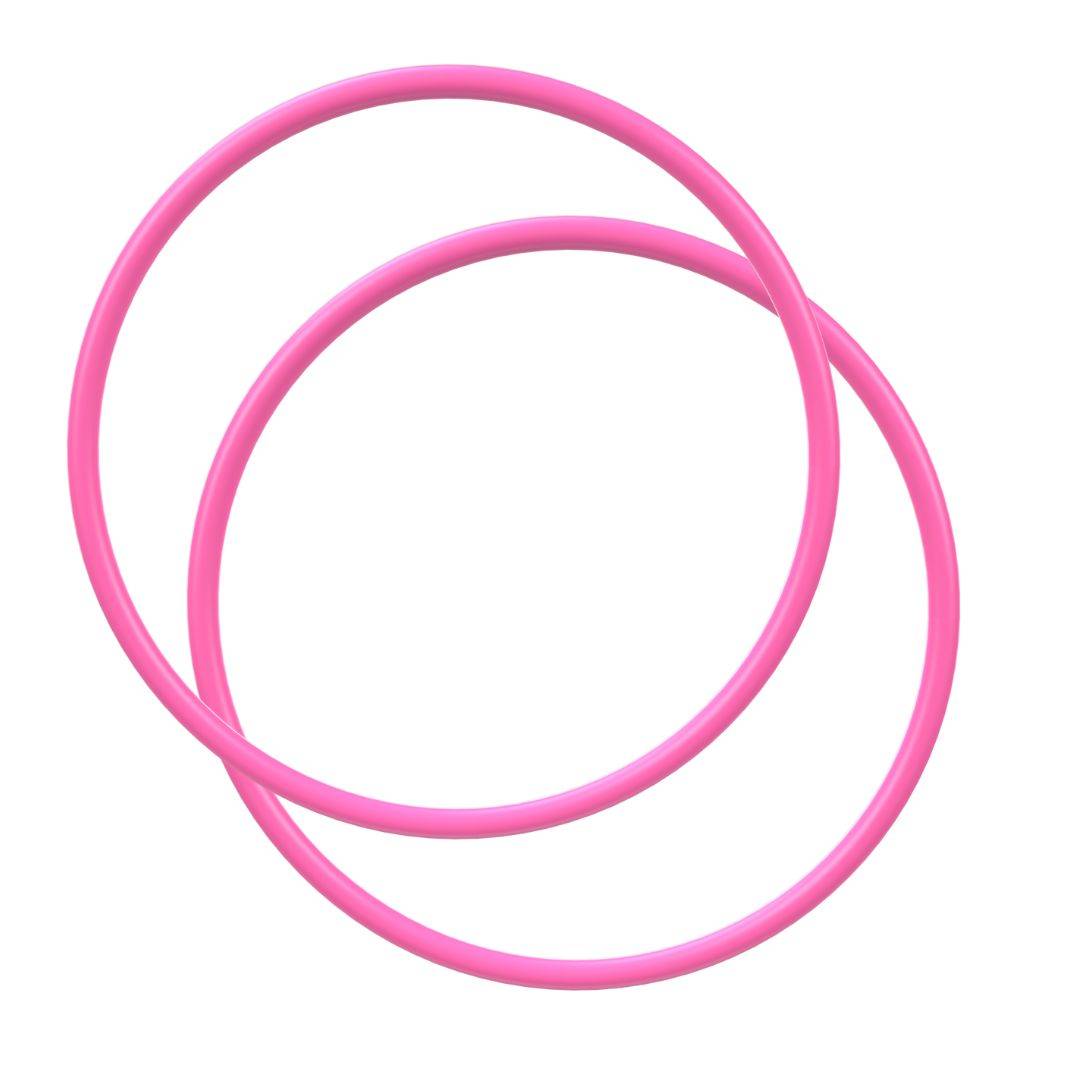 two pink tethers