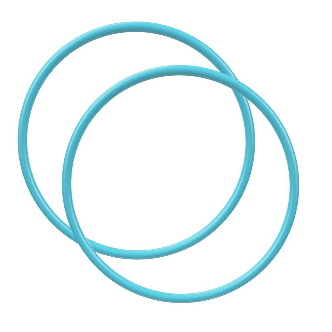 two blue tethers