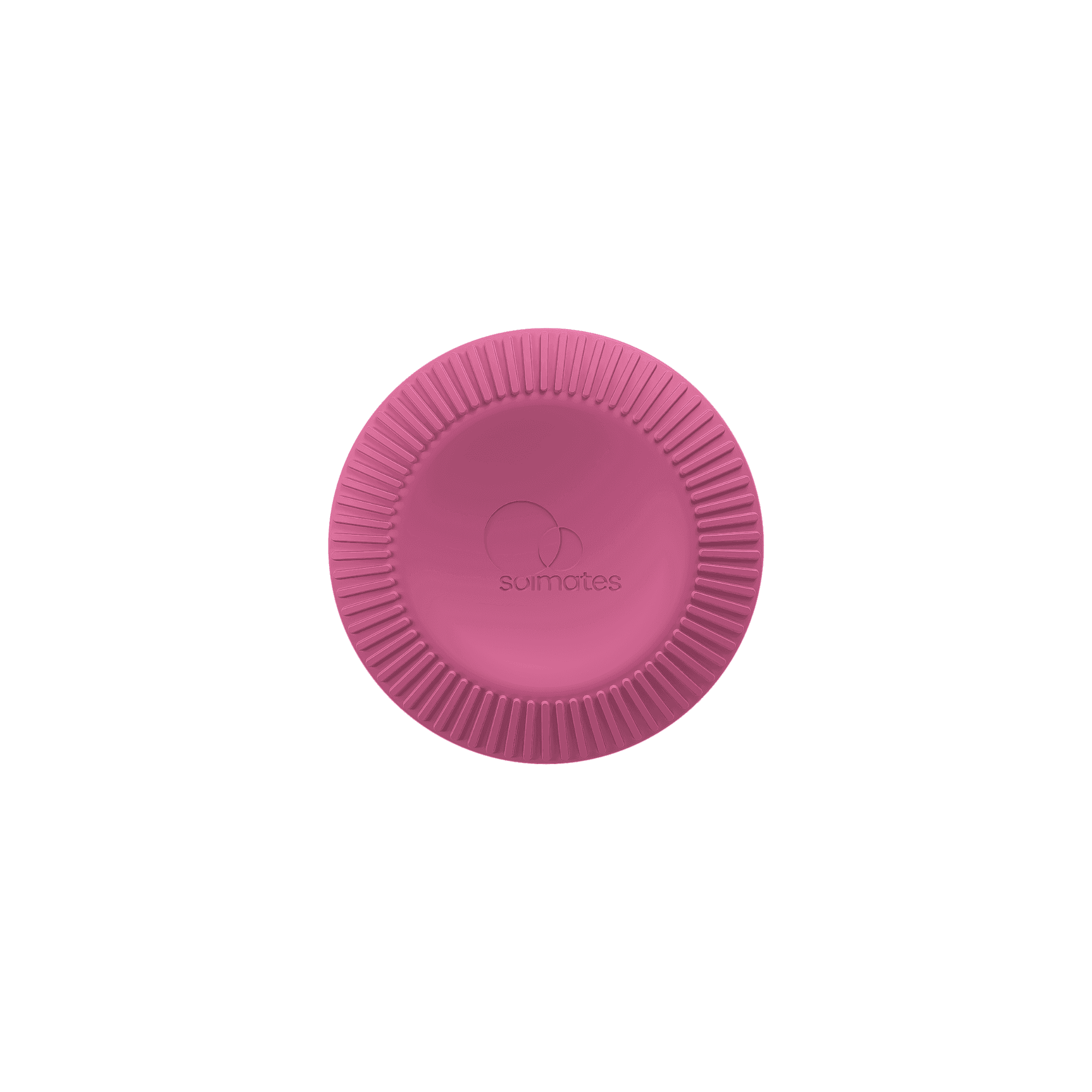Bottom view of pink refillable travel pot