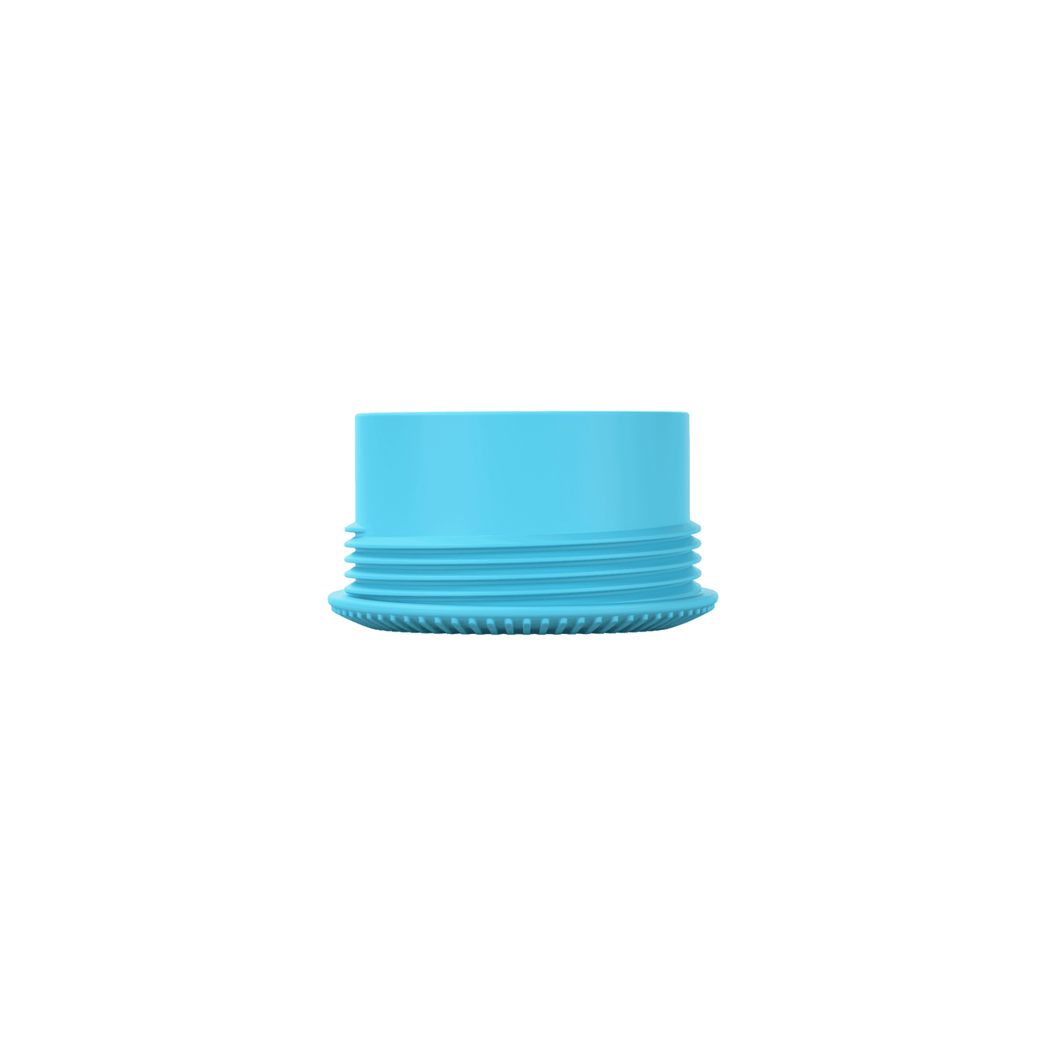 Base of blue refillable travel pot