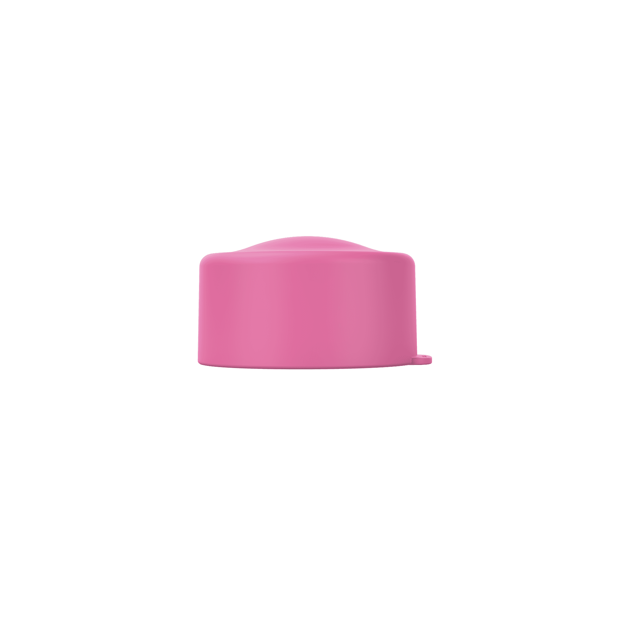 Lid of pink refillable pot and roll-on travel applicator