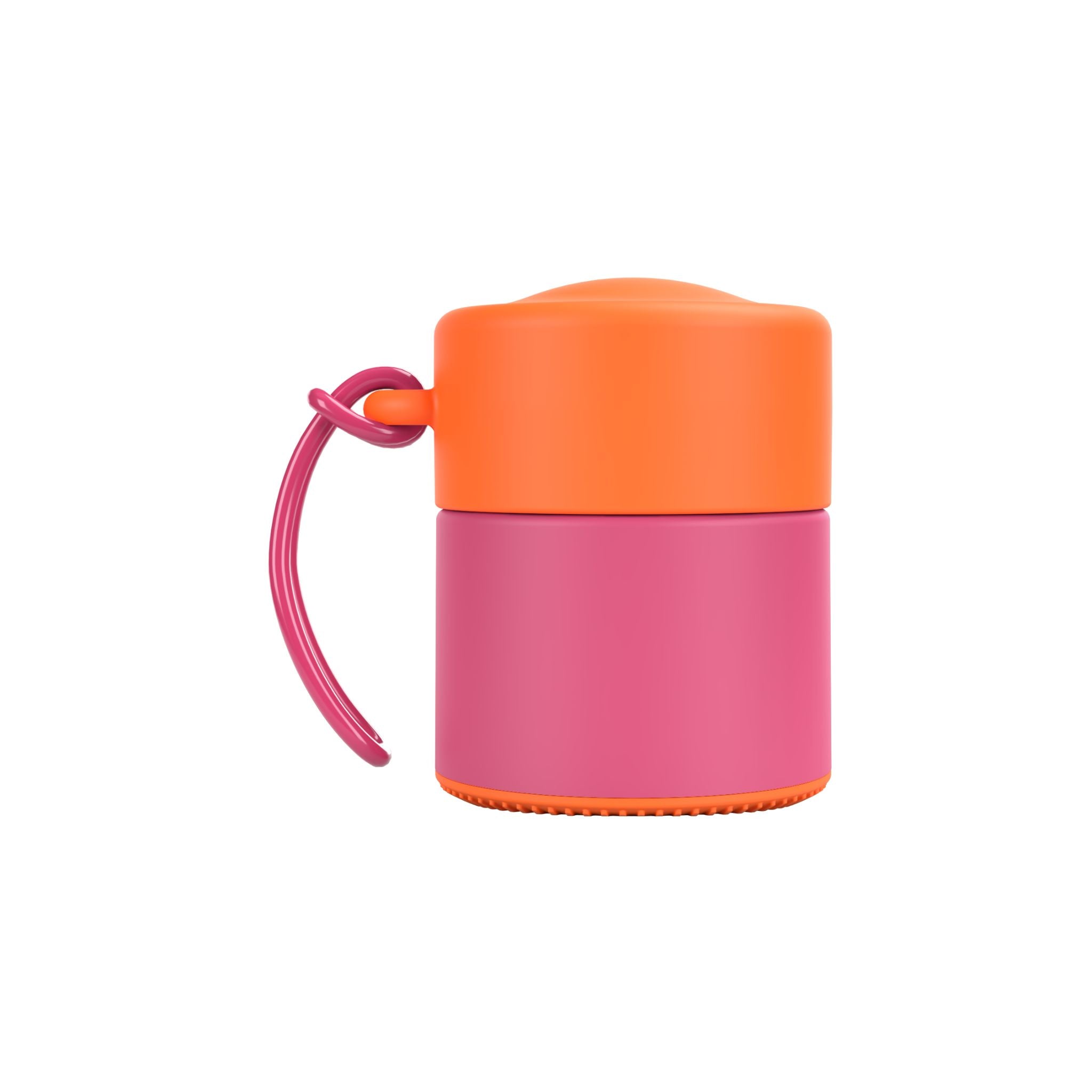 Pink and orange refillable roll-on travel applicator