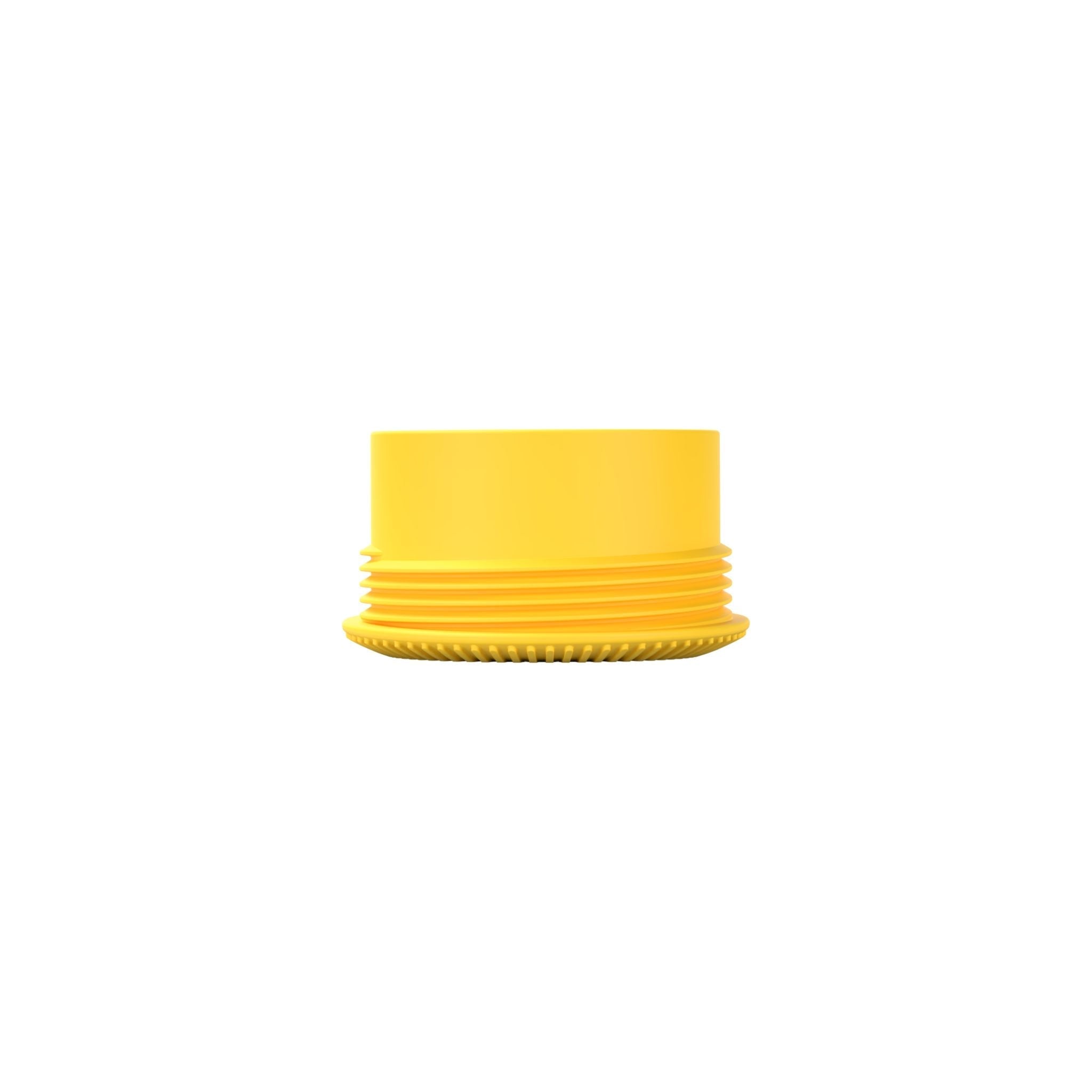 Base of yellow refillable travel pot