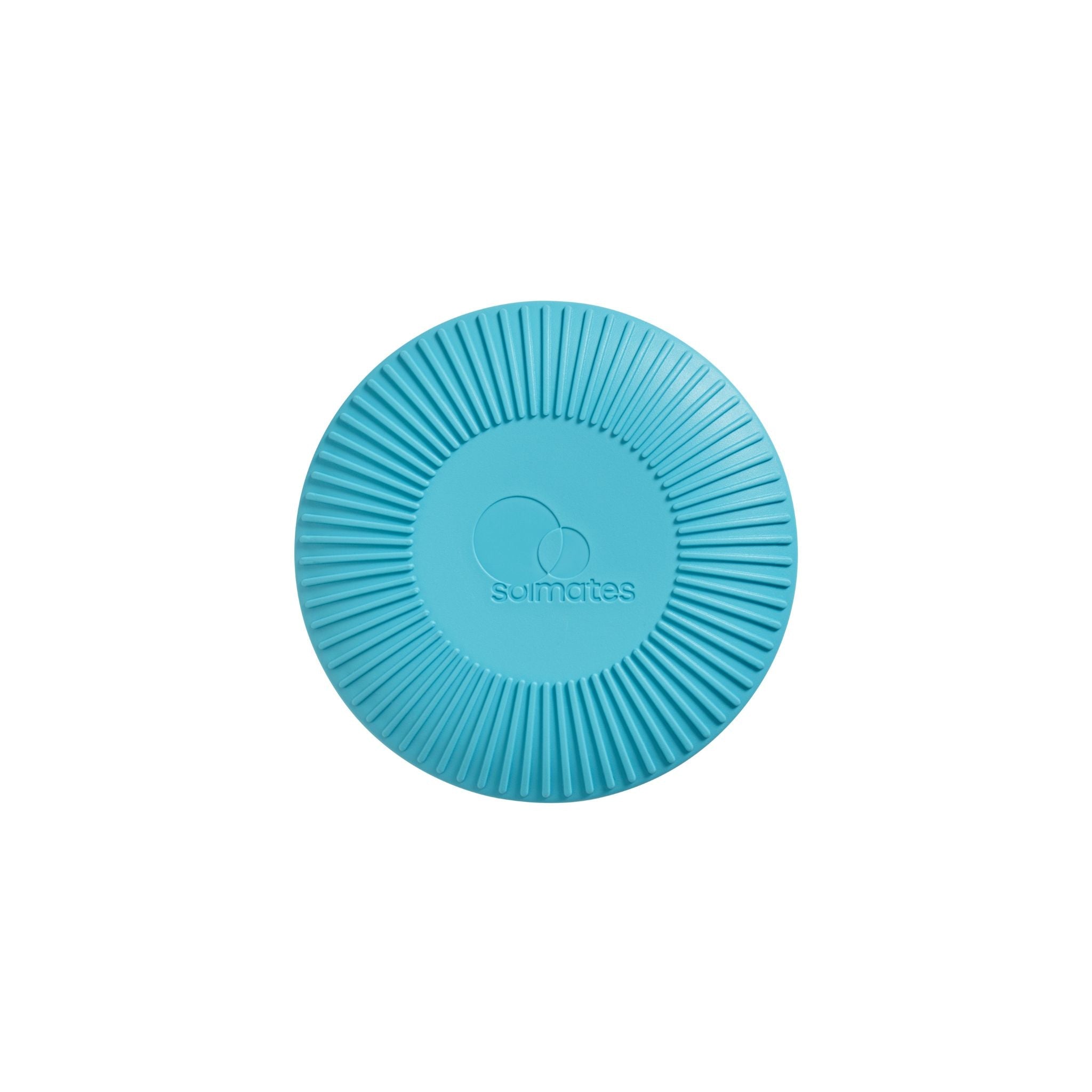 Base of blue refillable roll-on travel applicator