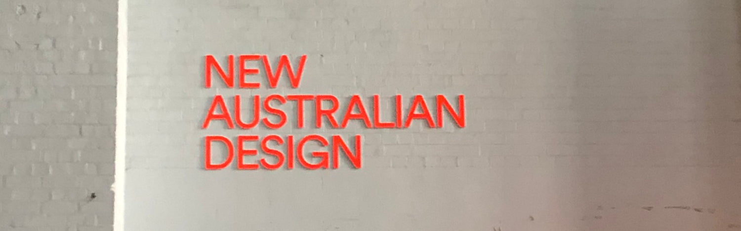 New Australian Design Exhibition sign at Sydney's Powerhouse Museum