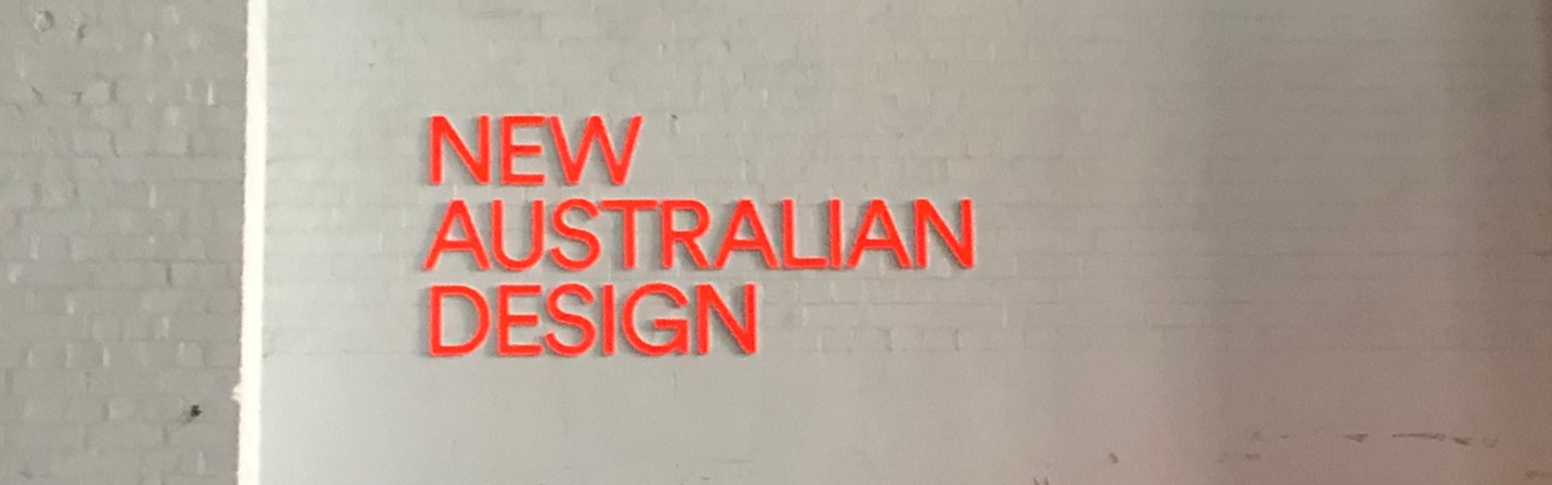 New Australian Design Exhibition sign at Sydney's Powerhouse Museum