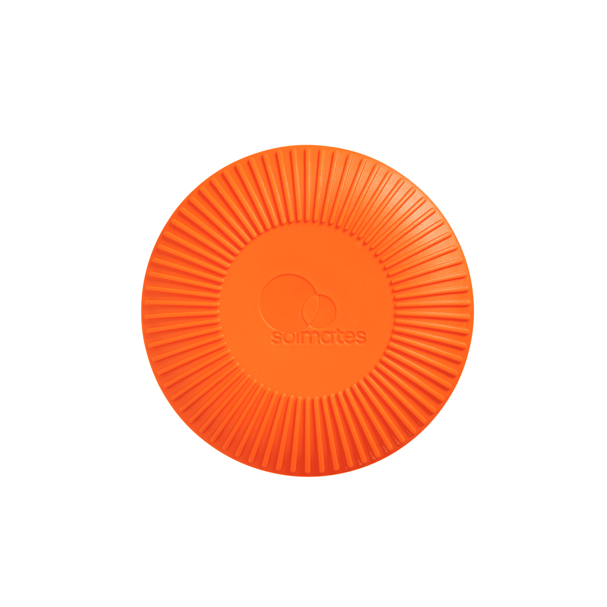 Base of orange refillable roll-on travel applicator