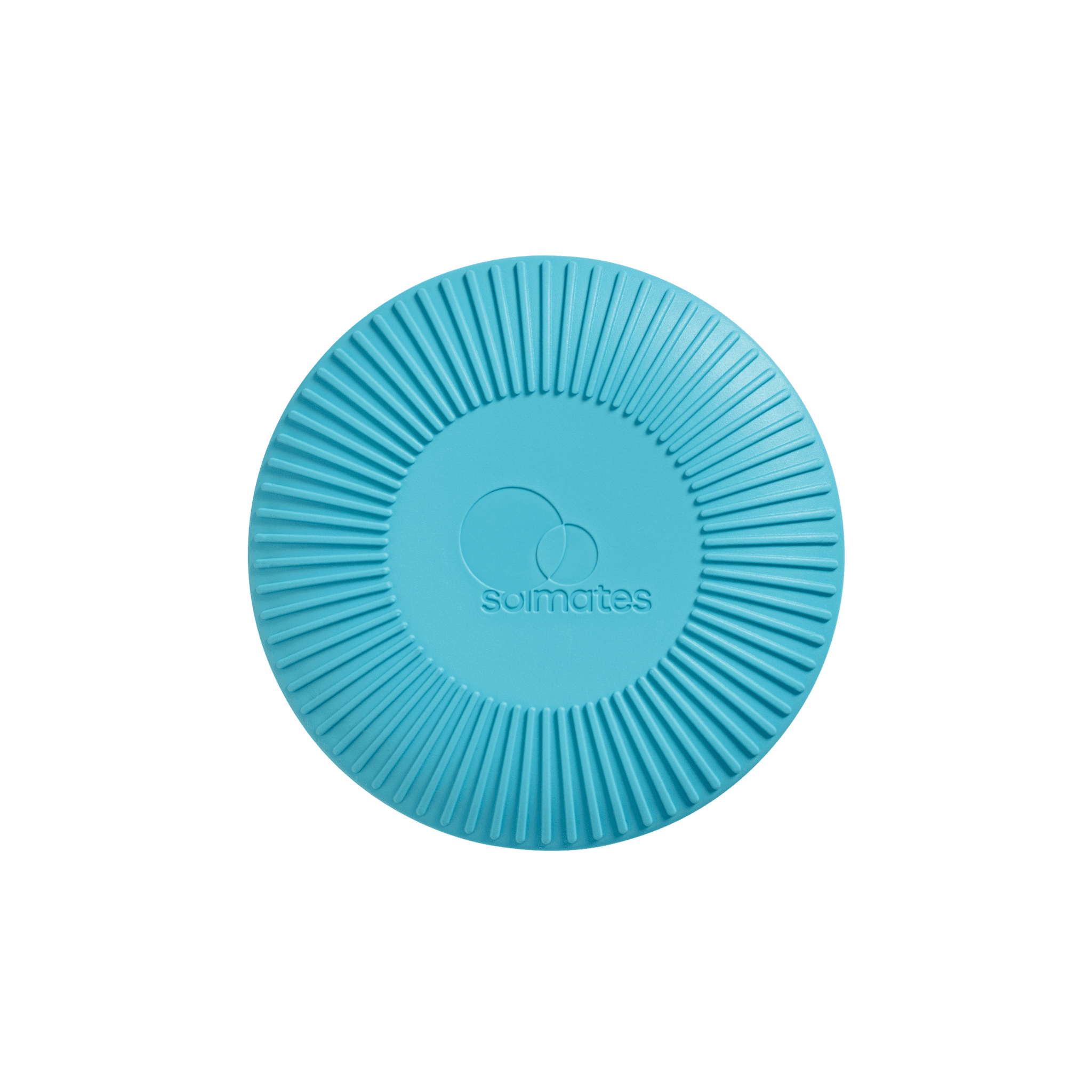 Base of blue refillable roll-on travel applicator